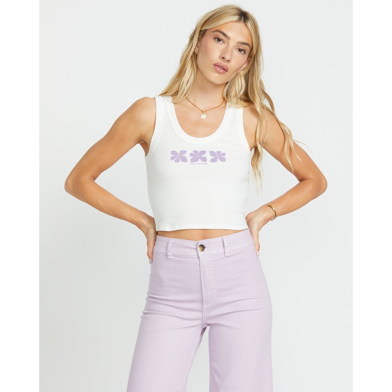 Billabong Block Party Tank-Salt Crystal