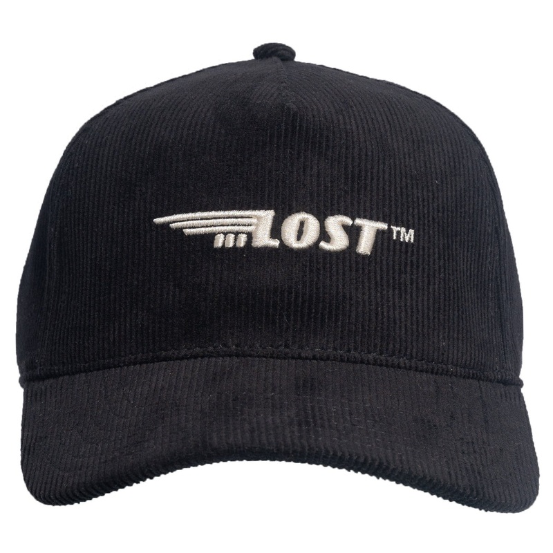 Lost Winged Corduroy Hat-Black-OS
