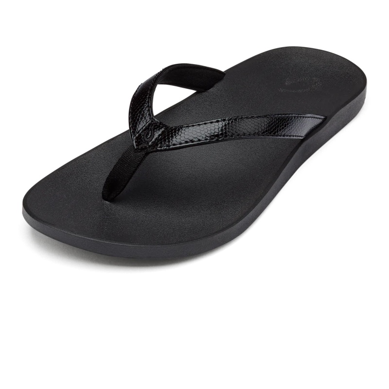 Olukai Puawe Sandal-Black/Black