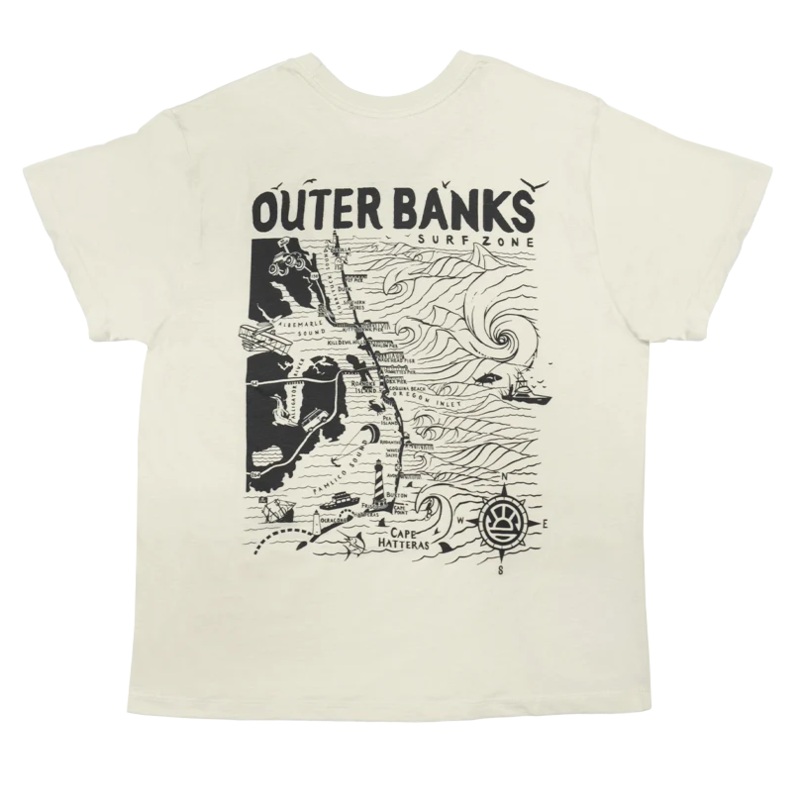REAL Outer Banks Map Wmn’s Classic Tee-Bone