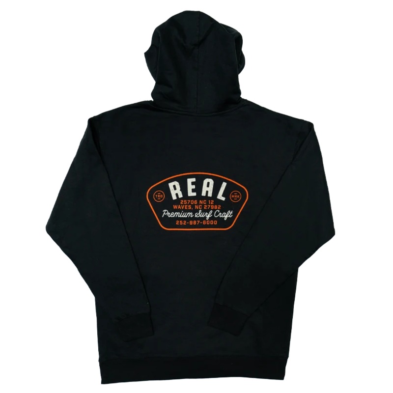 REAL Surf Craft Hooded Sweatshirt-Black
