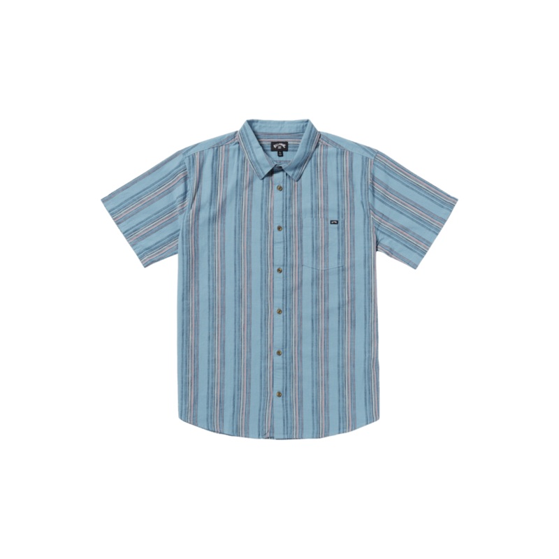 Billabong All Day Stripe S/S Shirt-Washed Blue