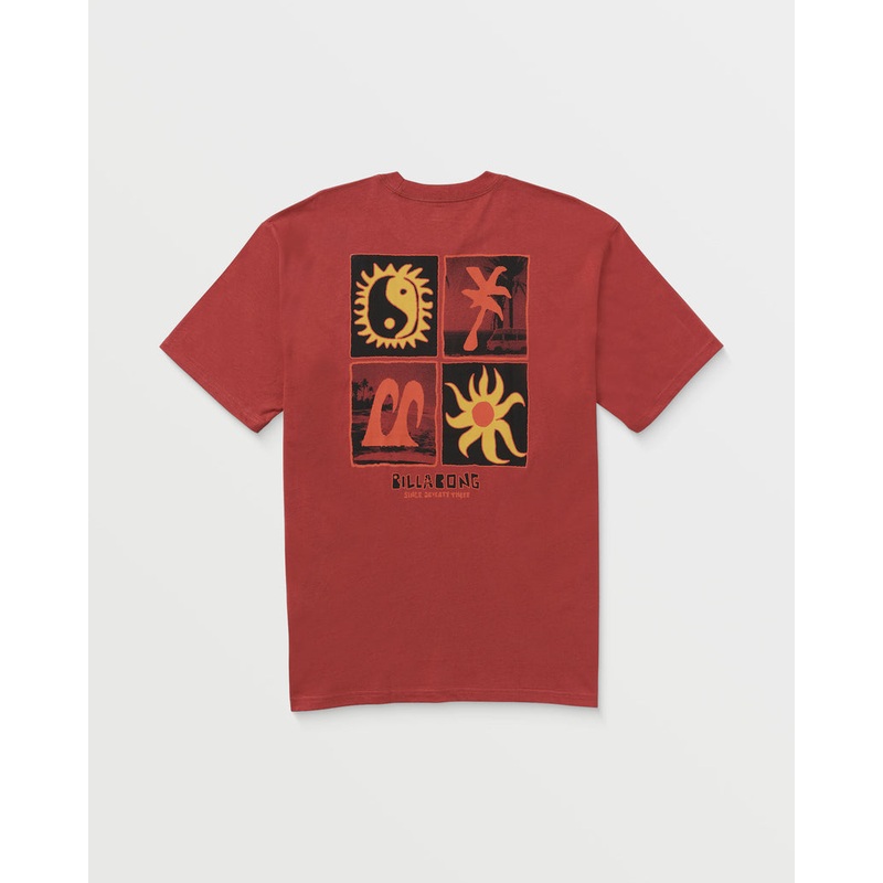 Billabong Twin Peaks Regular Tee-Dusty Red