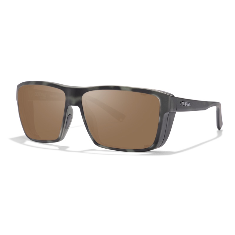 Cordina Lowlander Sunglasses-Matte Black Tort/Bronze Mirror Polar