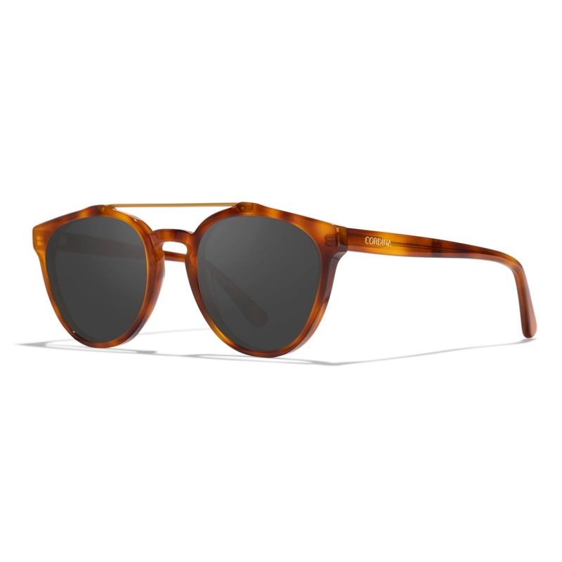 Cordina Twin Palms Sunglasses-Shiny Honey Tort/Grey Polar