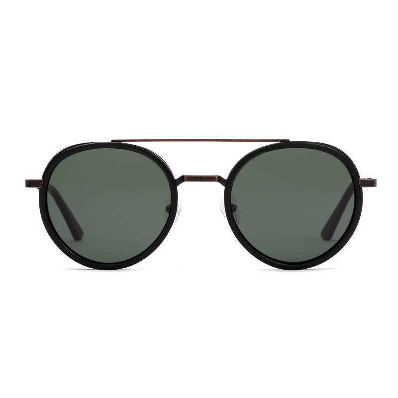 Otis Corte Sunglasses-Matte Black/Grey Polar