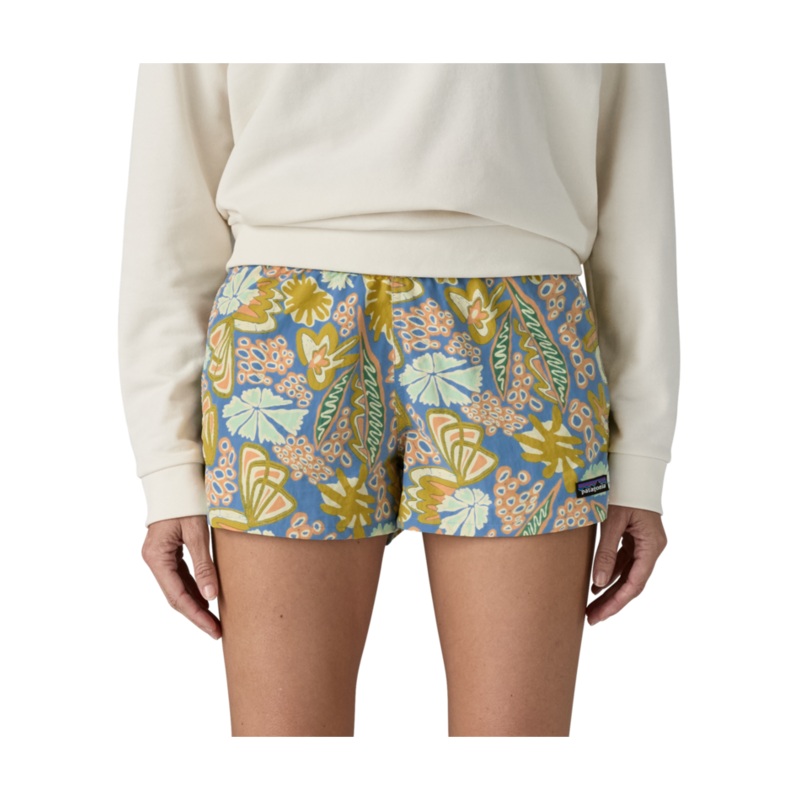 Patagonia Barely Baggies 2 1/2 in Shorts-Flourish: Abundant Blue