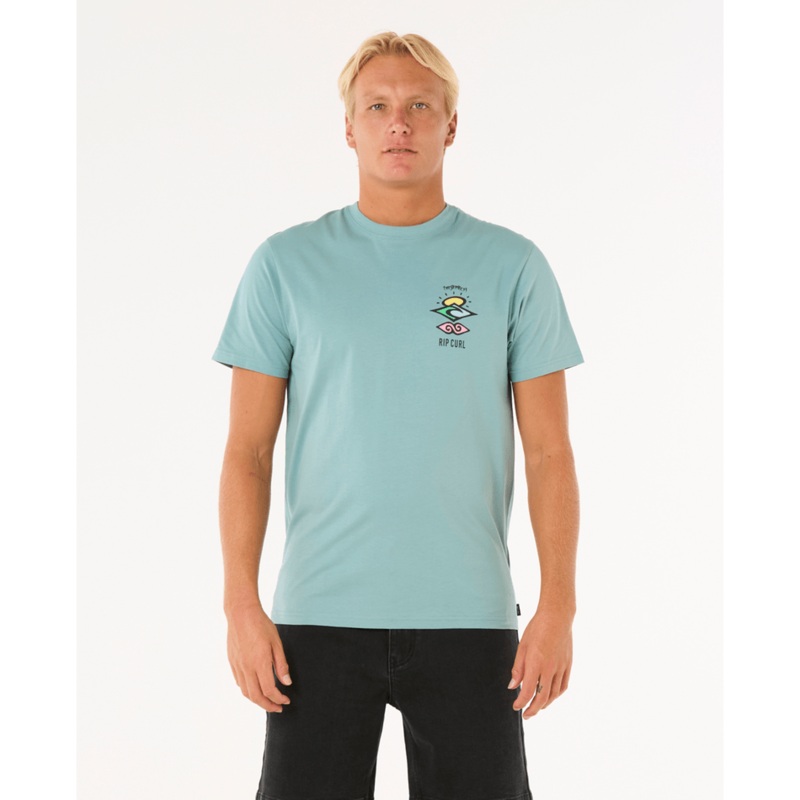Rip Curl Search Icon Tee-Blue Lagoon