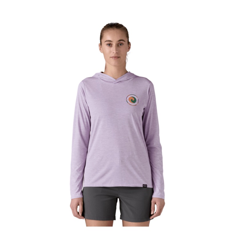 Patagonia Cap Cool Daily Graphic Hooded L/S Shirt-Unity Fitz: Foxglove Purple