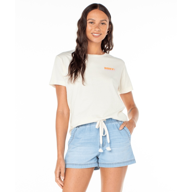 Roxy Aloha State Tee-Egret