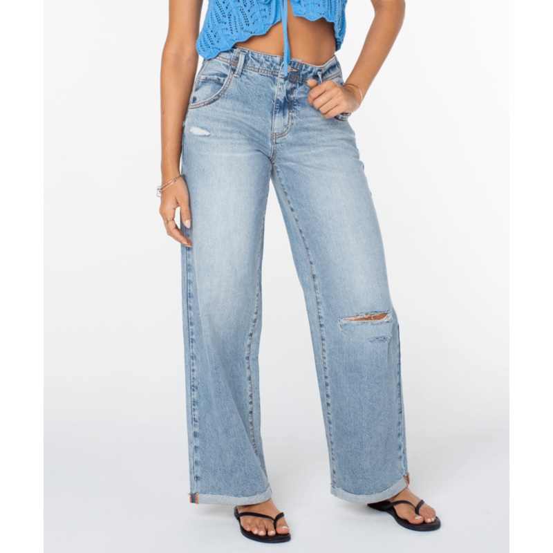 Roxy Jetty Pants-Bleached Blue