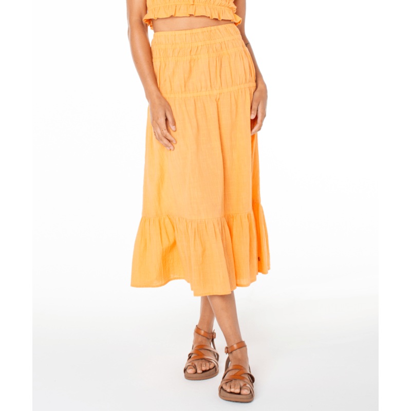 Roxy Malia Solid Skirt-Muskmelon