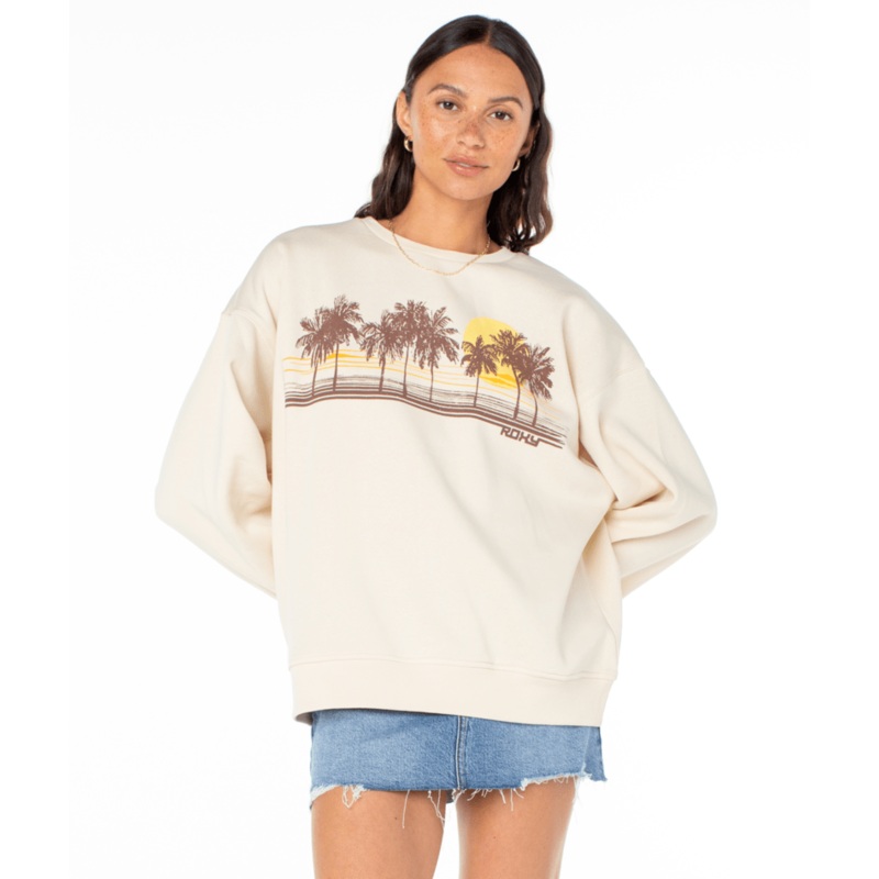 Roxy Morning Hike Sweatshirt-Parchment