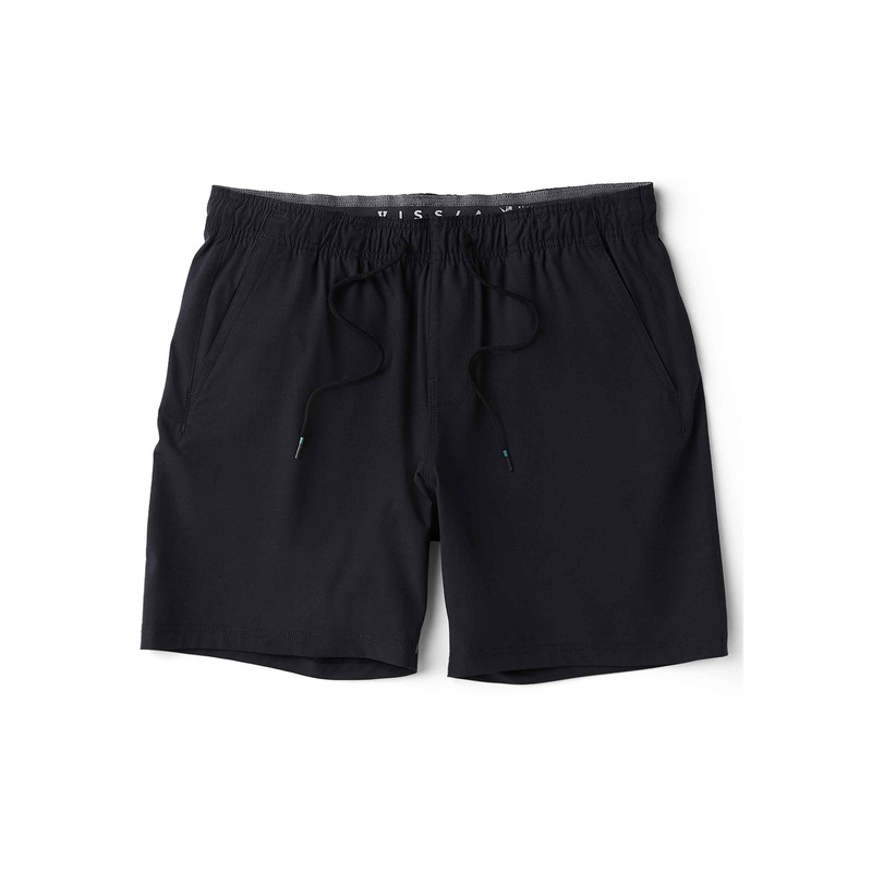 Vissla Hemp No See Ums Eco 18″ Elastic Shorts-Black