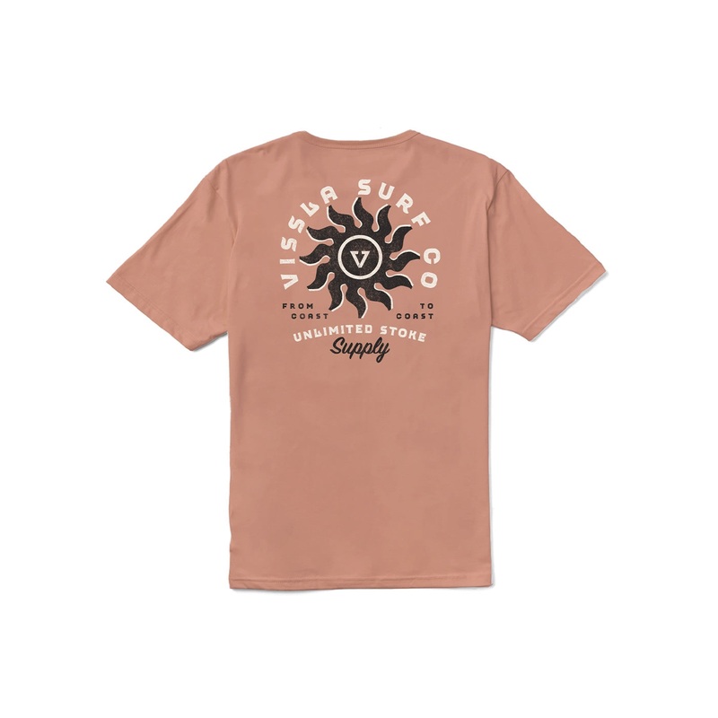 Vissla Spins Organic Tee-Papaya