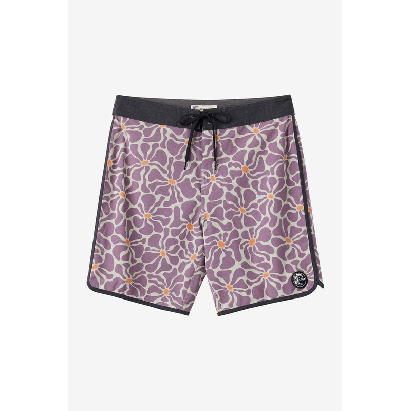 O’Neill OG Print Scallop 18 Boardshorts-Grape Shake