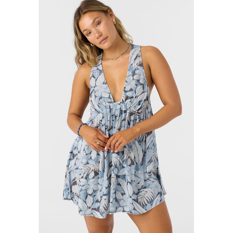 O’Neill Saltwater Essentials Sarah Print Dress-Slate