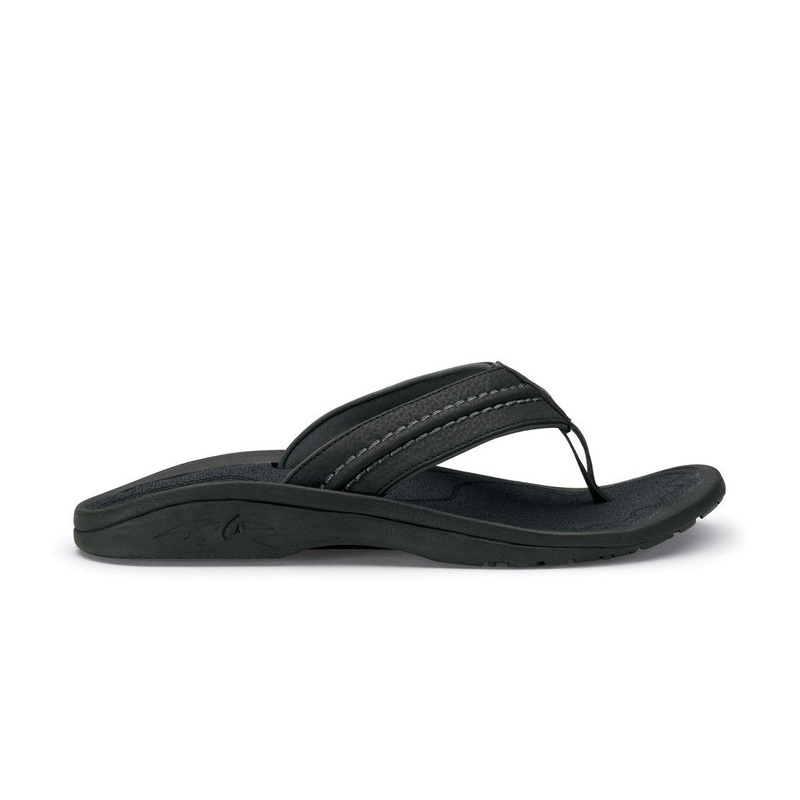 Olukai Hokua Sandal-Black/DK Shadow