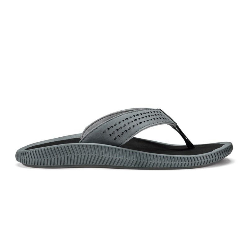 Olukai Ulele Sandal-Dk Shadow/Black
