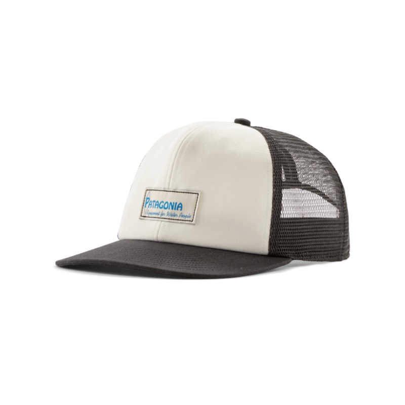 Patagonia Relaxed Trucker Hat-Water People Label: White