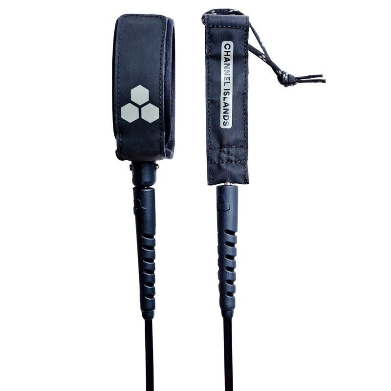Channel Islands Round Longboard Calf Leash-Black-10′ x1/4″