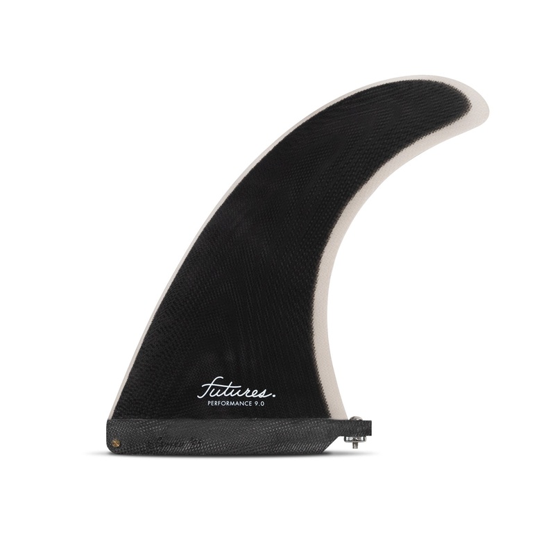 Futures Performance Single Fin-Black/Grey-9″