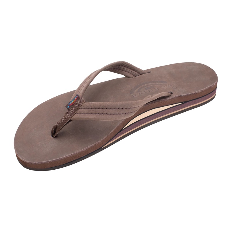 Rainbow Double Layer Leather 3/4″ Sandal-Expresso