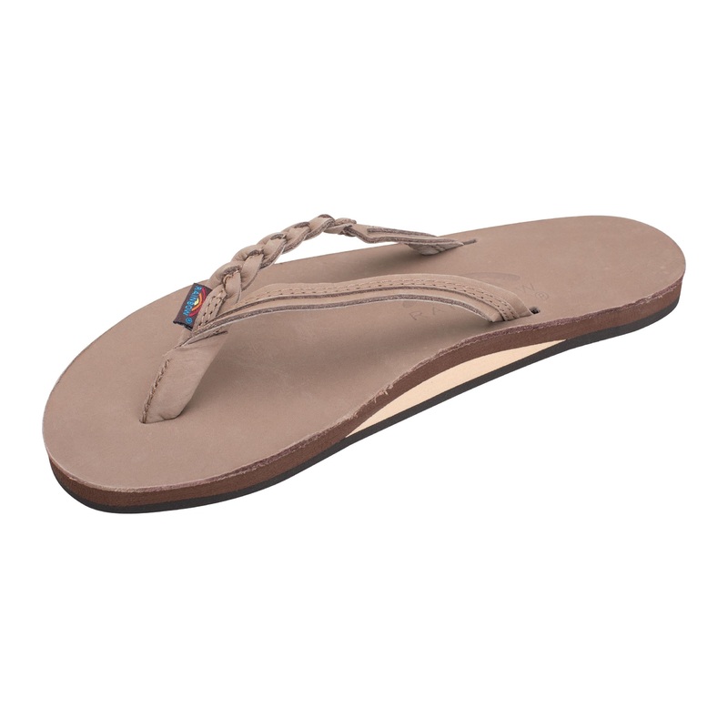 Rainbow Flirty Braidy Sandal-Dark Brown