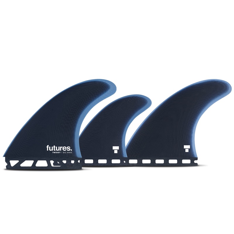 Futures Twiggy Big Wave Tri/Quad Fin Set-Navy/Royal-Large