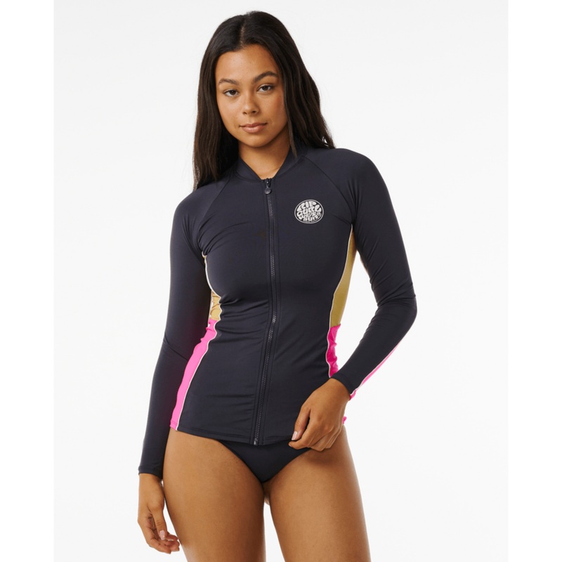 Rip Curl Hibiscus Heat Splice L/S One Piece-Washed Black