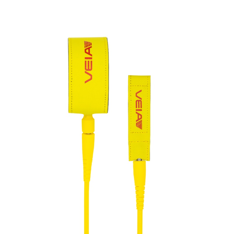 VEIA JJF Pro Leash-Yellow/Red-6′ x 7mm