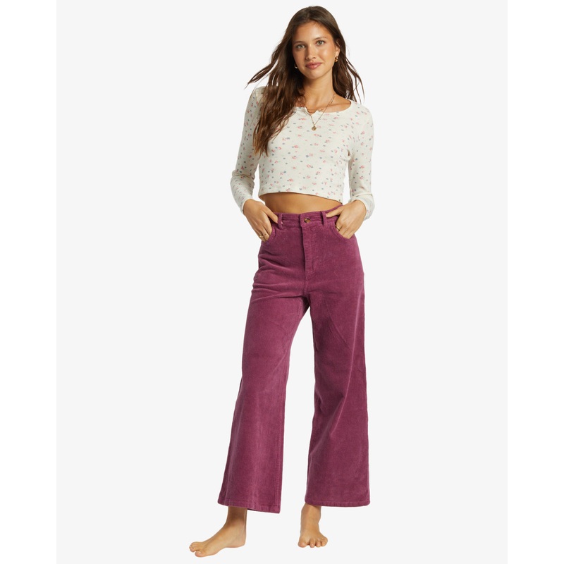 Billabong Be Free Cord Pants-Blackberry