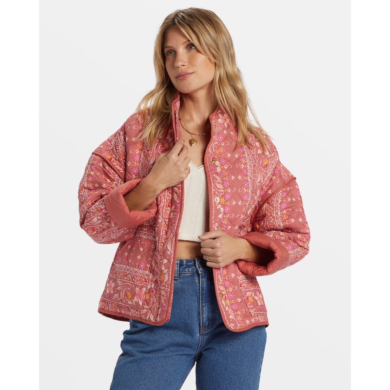 Billabong Folk Story Jacket-Red Clay