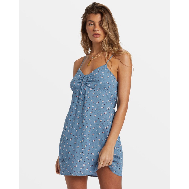 Billabong Sun Chaser Dress-Blue Shadow