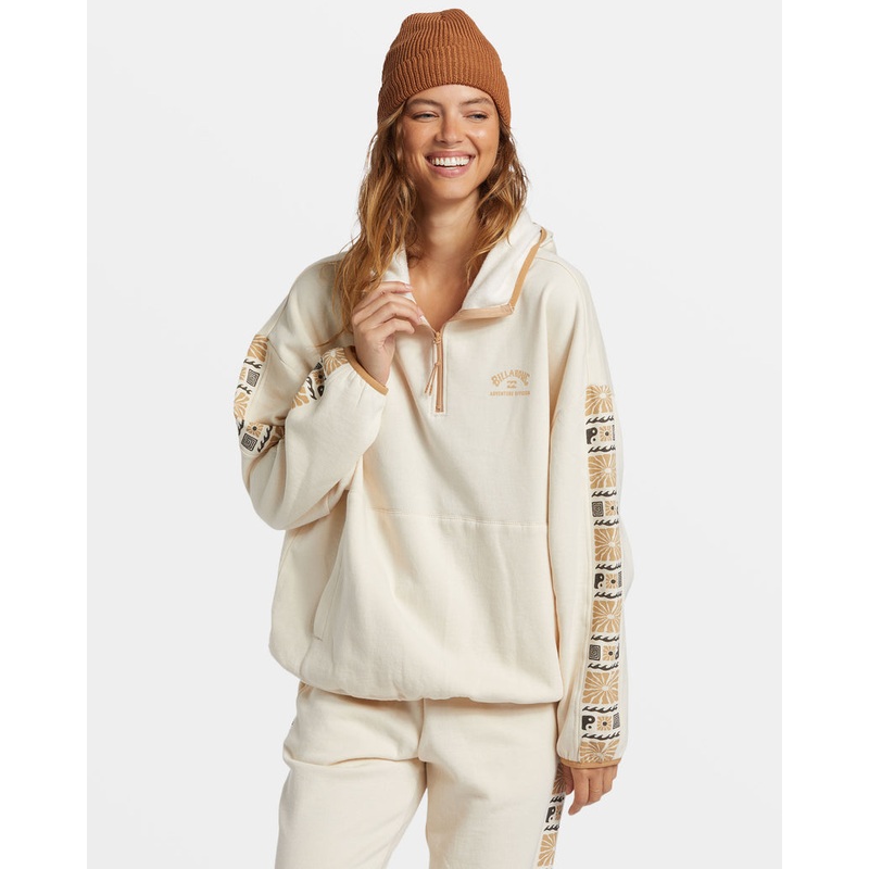 Billabong Surf Adventure Hooded Sweatshirt-White Cap