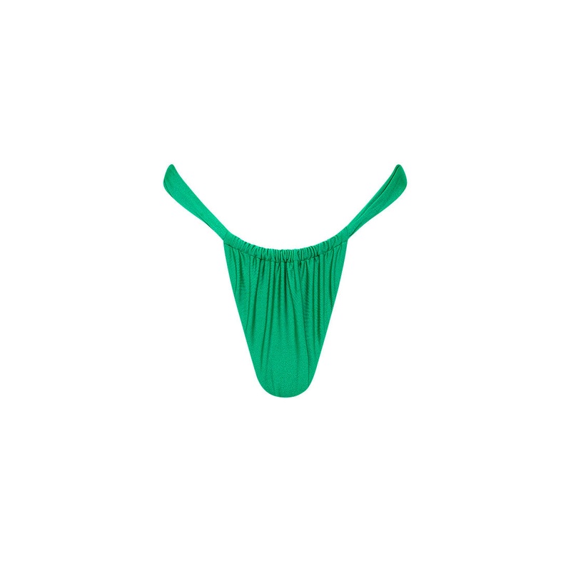 Kulani Kinis Ruched Thong Bottom-Jungle Jewel