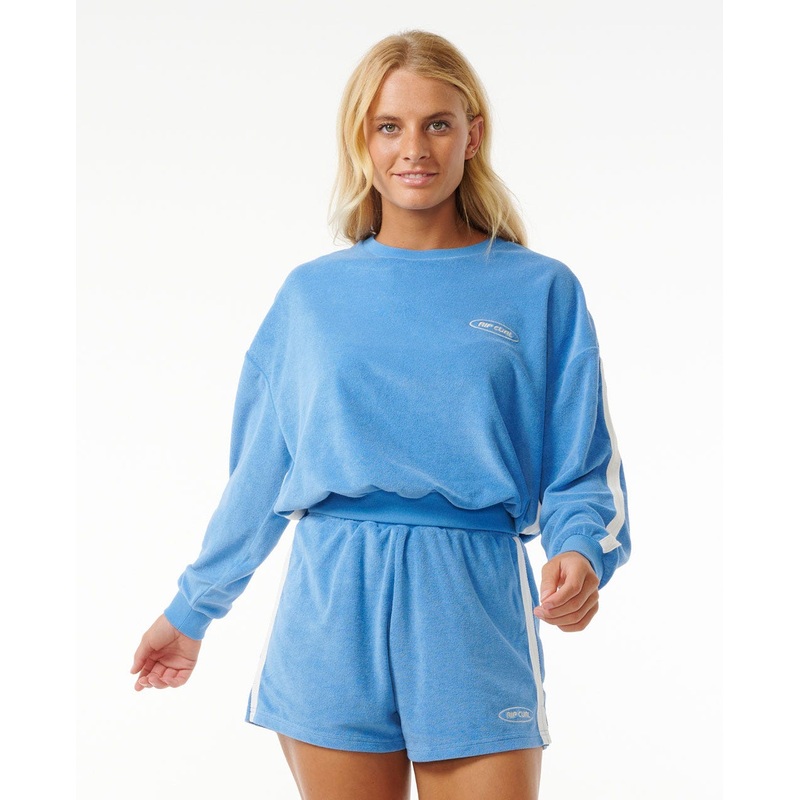 Rip Curl High Tide Terry Crew Sweatshirt-Bright Blue