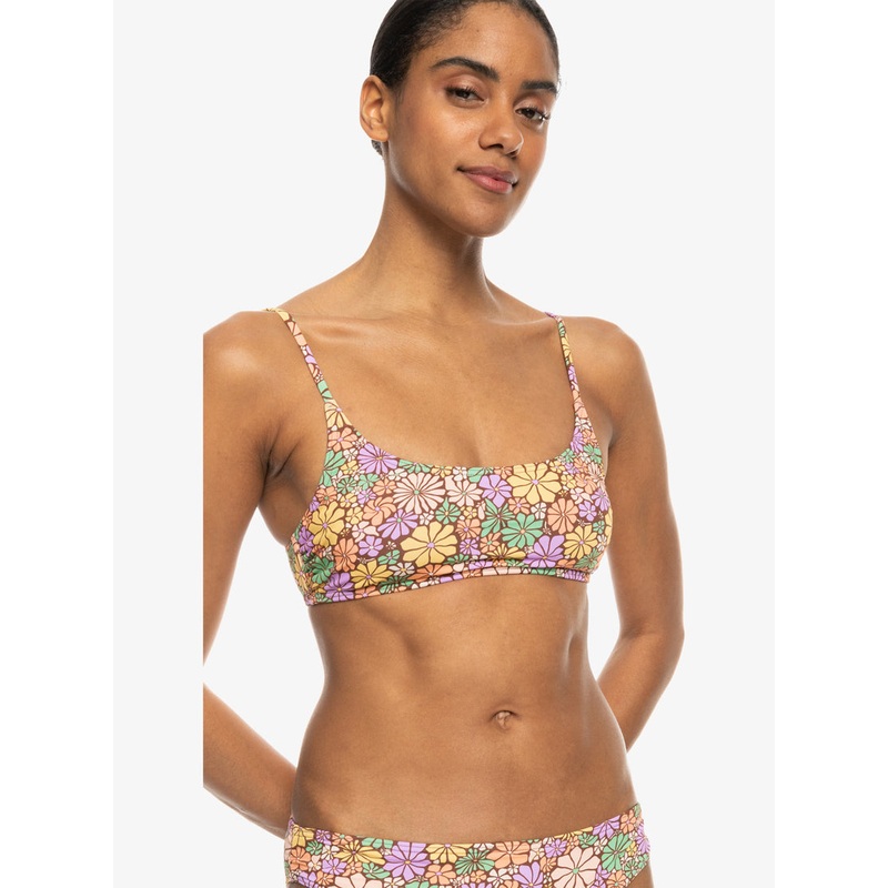 Roxy All About Sol Bralette Top-Root Beer