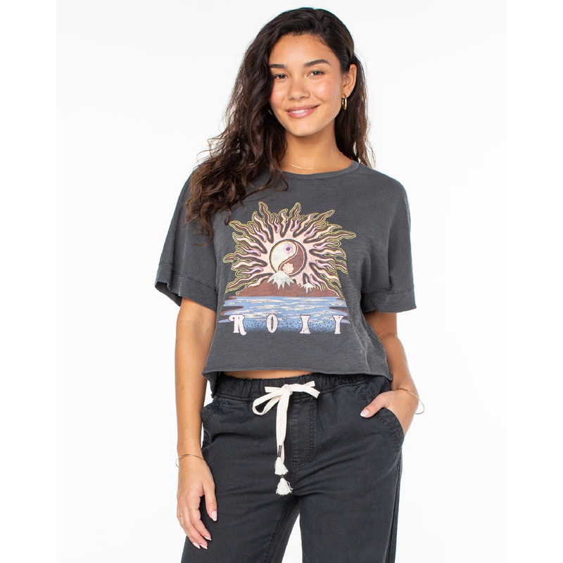 Roxy Free Spirit Tee-Phantom