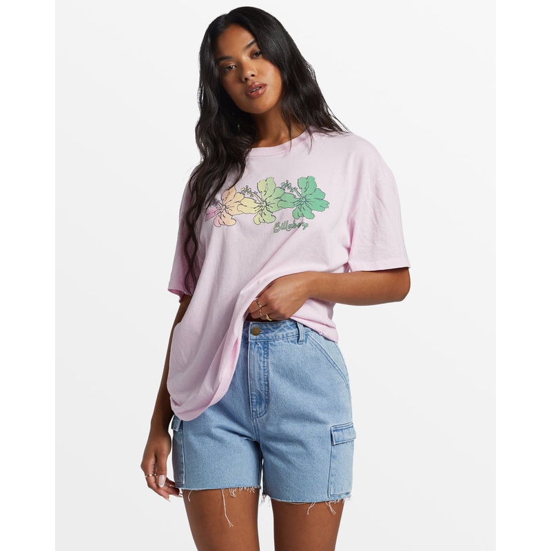 Billabong Aloha All Day Tee-Sweet Pink