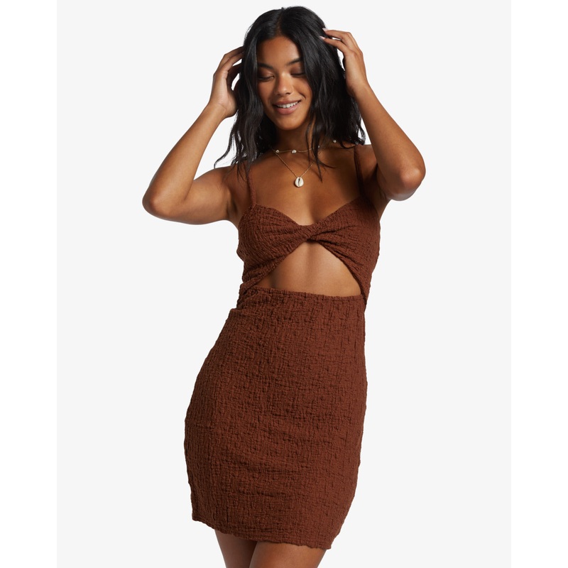 Billabong Flower Hour Dress-Toasted Coconut