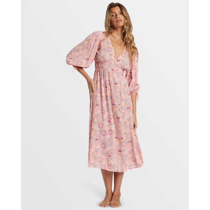 Billabong Paradise Sky Dress-Peach Paradise