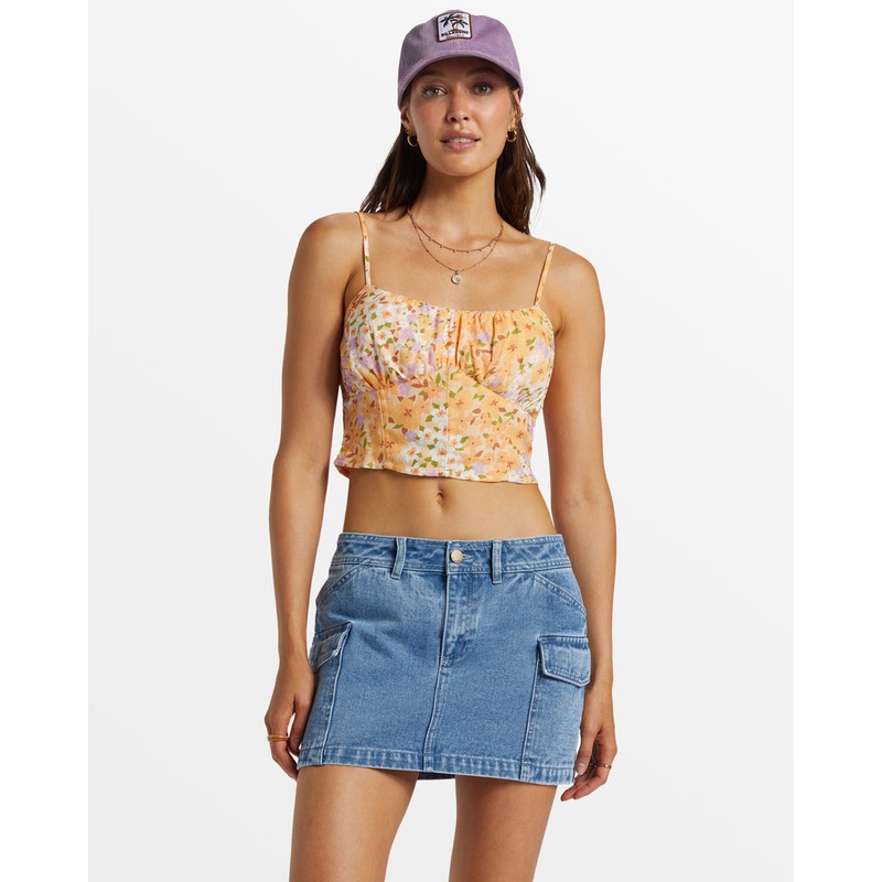 Billabong So Simple Tank-Peach Whip