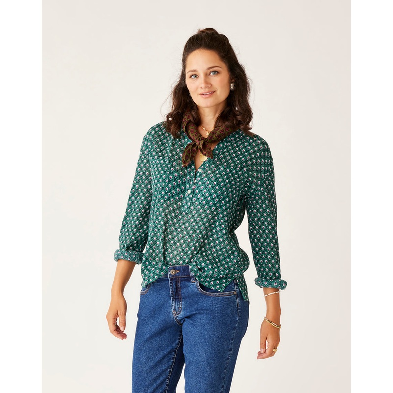 Carve Designs Dylan Gauze L/S Shirt-Sanganeri