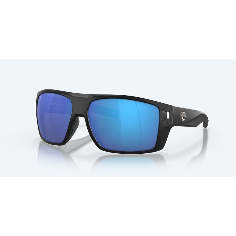 Costa Diego Sunglasses-Matte Black/Blue Mirror 580G