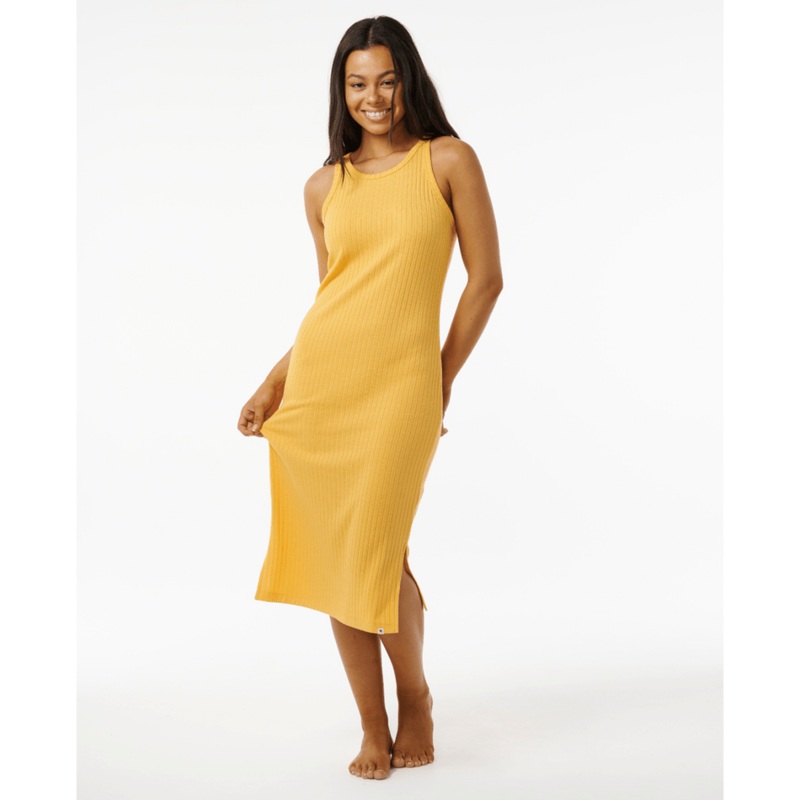 Rip Curl Premium Rib Racer Dress-Orange