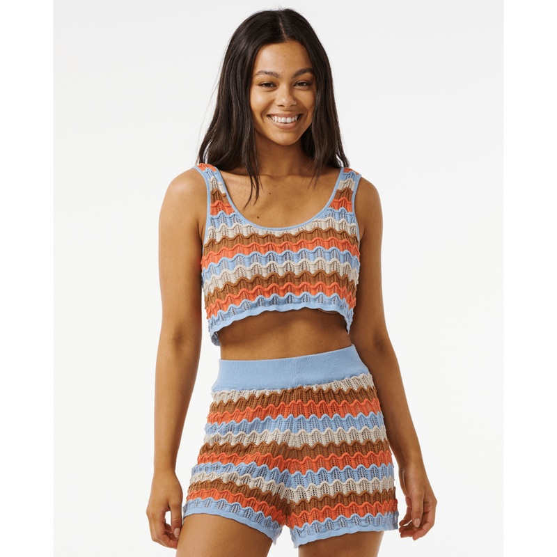 Rip Curl Santorini Sun Crochet Tank-Multi