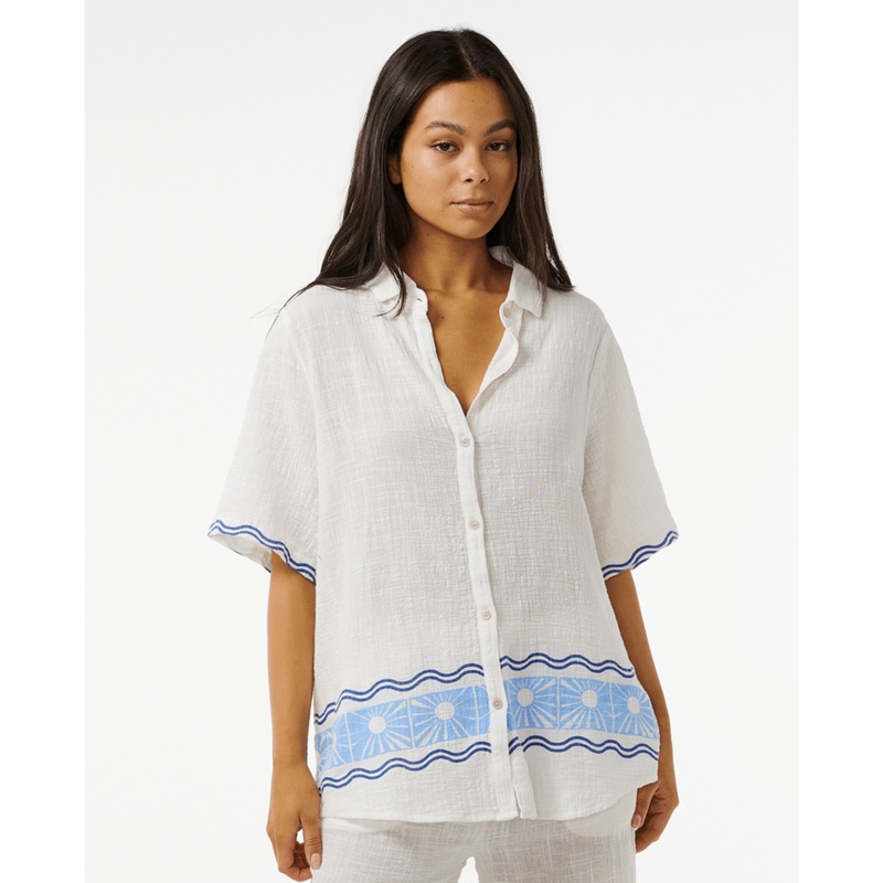 Rip Curl Santorini Sun Printed Shirt-Blue