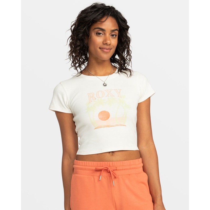 Roxy Roxy All Day Tee-Egret