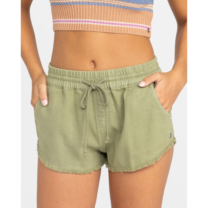 Roxy Scenic Route Shorts-Oil Green